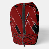Red, Black & White Zigzag – Bold & Artistic  Toilettasje (Rechts)