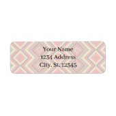 Red Black Yellow Native American Blanket Pattern Etiket (Voorkant)