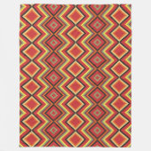 Red Black Yellow Native American Blanket Pattern Fleece Deken (Voorkant)