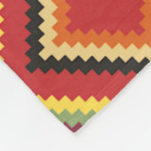 Red Black Yellow Native American Blanket Pattern Fleece Deken (Hoek)