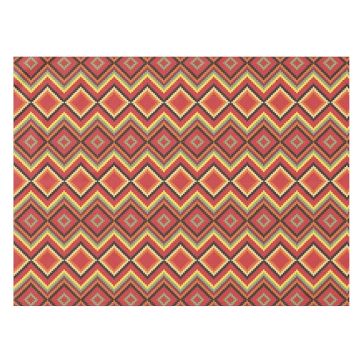 Red Black Yellow Native American Blanket Pattern Tafelkleed (Voorkant (Horizontaal))