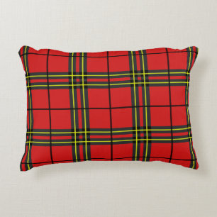 Red Black Yellow Tartan Accent Kussen