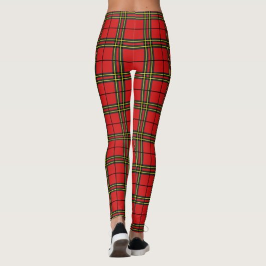 Red Black Yellow Tartan Leggings (Achterkant)