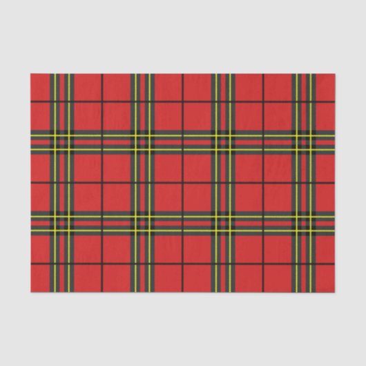 Red Black Yellow Tartan Tissuepapier (Voorkant)