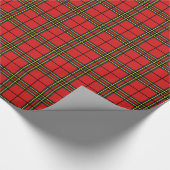 Red Black Yellow Tartan Wrapping Paper Cadeaupapier (Hoek)