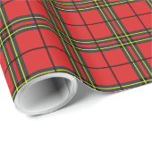 Red Black Yellow Tartan Wrapping Paper Cadeaupapier (Rol Hoek)