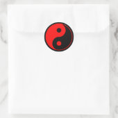 Red & Black Yin Yang Symbol Sticker (Tas)