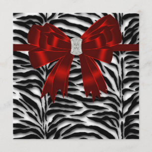 Red Black Zebra All Occasion Kaart