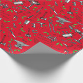 Red Blacksmith kerstpapier Cadeaupapier (Hoek)