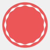 Red Blank Circle Custom Spice Sticker (Voorkant)