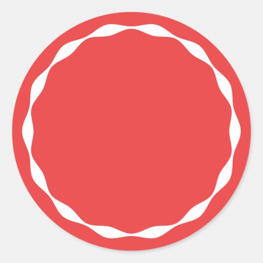 Red Blank Circle Custom Spice Sticker (Voorkant)