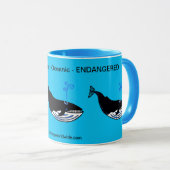 Red blauwe vinvissen - Bedreigd dier - Wildlife - Mok (Voorkant rechts)