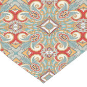 Red Blauwgroen Blue Sunny Yelllow Kaleidoscope Art Korte Tafelloper (Hoek)