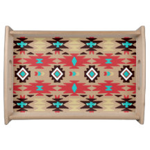 Red Blauwgroen Native American Vision Pattern