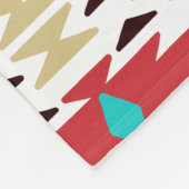 Red Blauwgroen White Native American Pattern Fleece Deken (Hoek)
