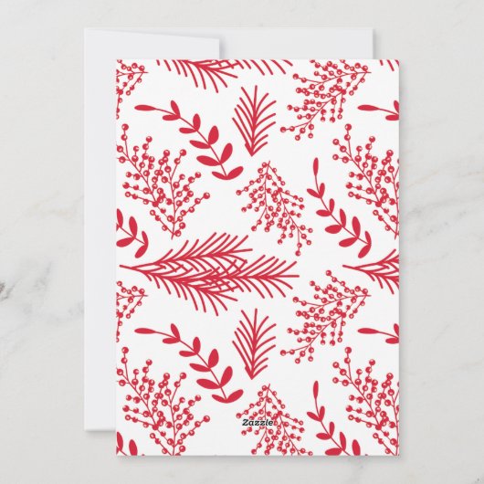 Red Blessed Kerstmis Religious Custom Photo Feestdagenkaart (Achterkant)