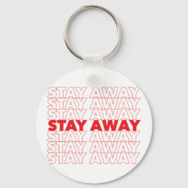 Red Blijf weg van sociale vervorming Sleutelhanger