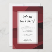 Red Block All Purpose Party-uitnodiging Kaart (Voorkant)