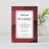 Red Block All Purpose Party-uitnodiging Kaart (Staand voorkant)