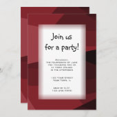 Red Block All Purpose Party-uitnodiging Kaart (Voorkant / Achterkant)