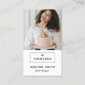 Red Blogger Influencer Social Media Foto & Logo Visitekaartje (Voorkant)