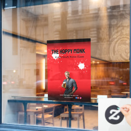 Red Blond Man Holding Beer Adult Pub Owners Raamsticker