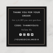 Red Blood Drip Halloween Theme Dank je wel Vierkante Visitekaartje (Achterkant)