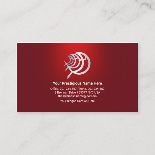 Red Blood Vignette Spot Light Ichthus Ministry Visitekaartje (Achterkant)