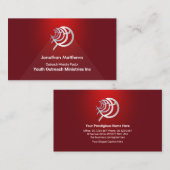 Red Blood Vignette Spot Light Ichthus Ministry Visitekaartje (Voorkant / Achterkant)