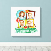 Red-Blooded, Two Fisted, All American Christmas Canvas Afdruk (Insitu (Houten vloer))