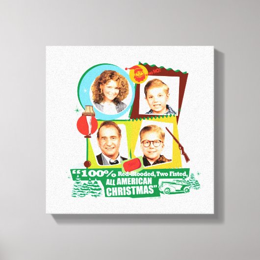 Red-Blooded, Two Fisted, All American Christmas Canvas Afdruk (Voorkant)