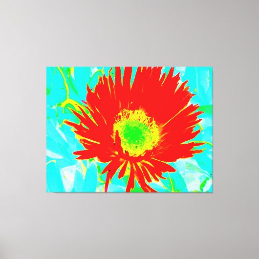 Red Bloom Abstraction Canvas Afdruk (Voorkant)