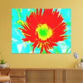 Red Bloom Abstraction Canvas Afdruk (Insitu (Woonkamer))