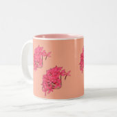Red Bloom Beauty Mug - Where Every Sip is a Deligh Tweekleurige Koffiemok (Voorkant links)