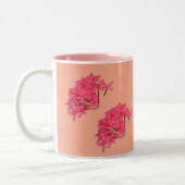 Red Bloom Beauty Mug - Where Every Sip is a Deligh Tweekleurige Koffiemok (Links)