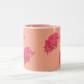Red Bloom Beauty Mug - Where Every Sip is a Deligh Tweekleurige Koffiemok (Center)