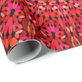 Red Bloom Garden Mandala Cadeaupapier (Rol Hoek)