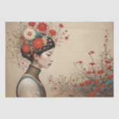 Red Bloom Serenity - Decoupage - Tissuepapier (Voorkant)