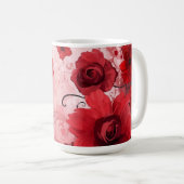 Red Bloom Symphony Koffiemok (Voorkant rechts)