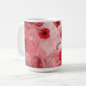 Red Bloom Symphony Koffiemok (Voorkant links)