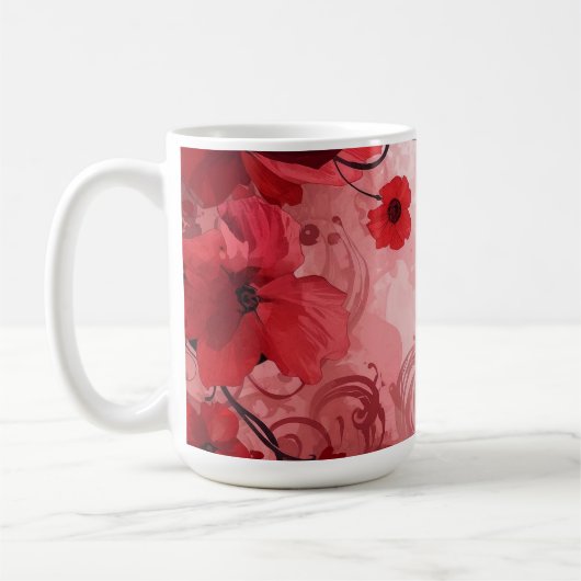 Red Bloom Symphony Koffiemok (Links)