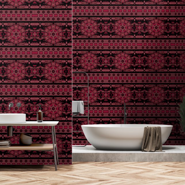 Red Blossom Behang (Badkamer)