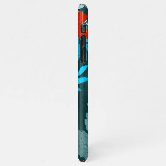 Red Blossom bloemen iphone cover Hoesje (Linkerkant)