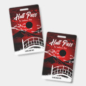 Red Blossom Hall Pass Badge (Voor- en achterkant)