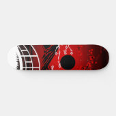 Red Blossom Persoonlijk Skateboard (Horizontaal)