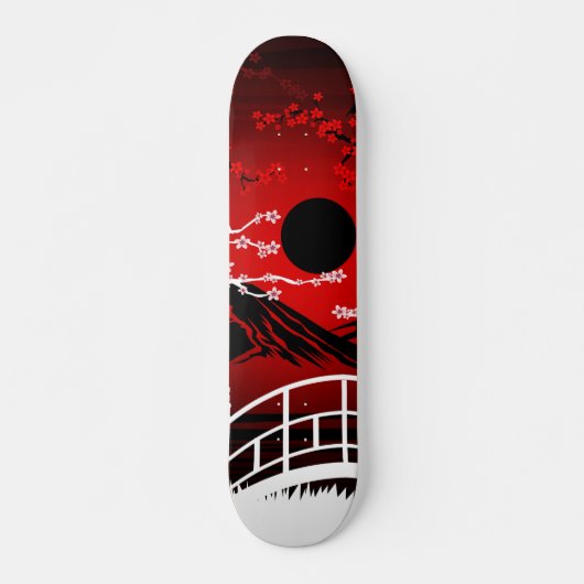 Red Blossom Persoonlijk Skateboard (Voorkant)