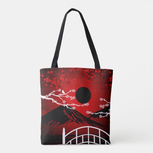 Red Blossom Tote Bag (Achterkant)