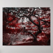 Red Blossom Tree Poster (Voorkant)