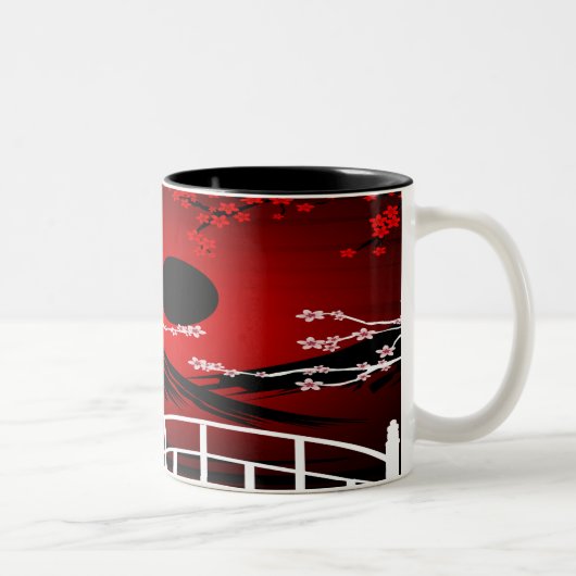 Red Blossom Tweekleurige Koffiemok (Rechts)