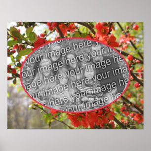 Red Blossoms Lijst Creëer Je eigen foto Poster
